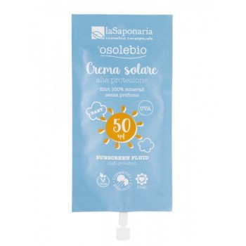 Travel size Crema solare alta protezione SPF 50 bimbi e pelli sensibili - La Saponaria